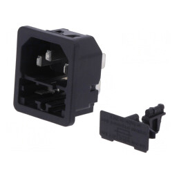 Conector de Alimentare AC Soclu Tată 10A 250V | Electronic-mag.ro | Componente Electronice