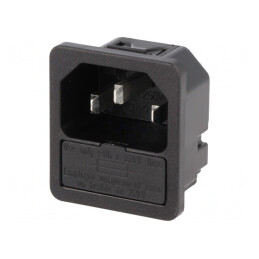 Conector alimentare AC soclu tată 10A 250V | Electronic-mag.ro | Componente Electronice
