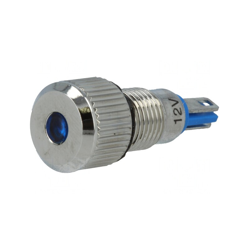 Lampă LED albastră 12V IP67 Ø8mm pentru lipit | Electronic-mag.ro | Componente Electronice