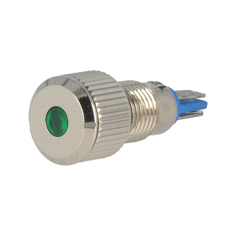Lampă LED Verde 12V DC Ø8mm IP67 | Electronic-mag.ro | Componente Electronice