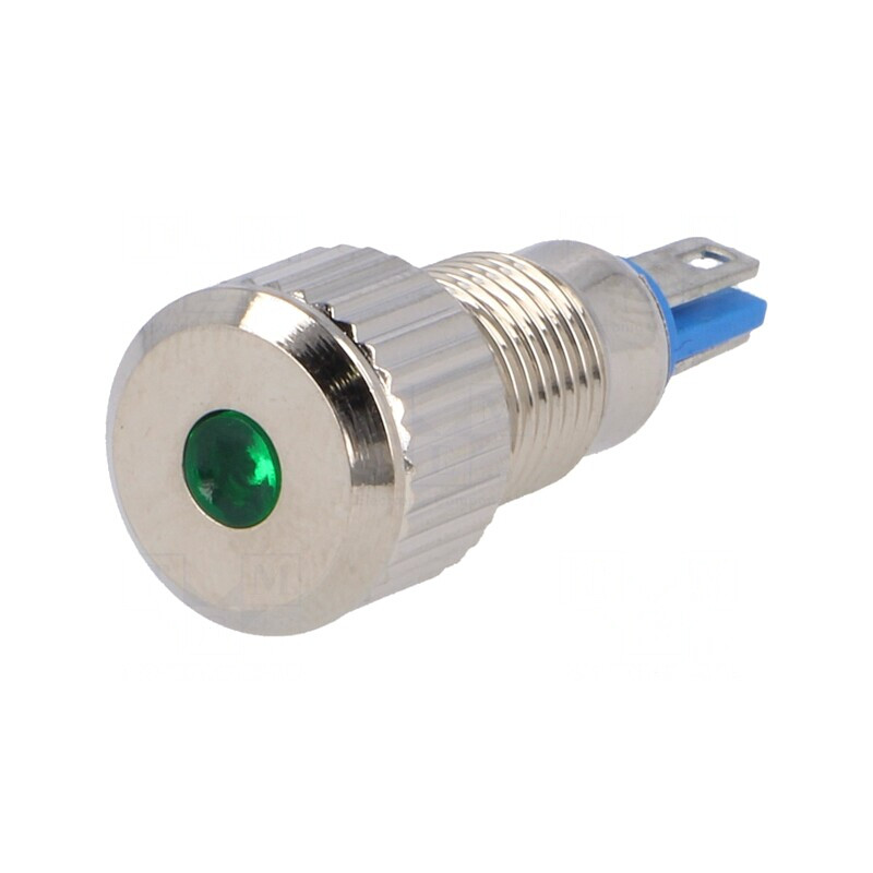 Lampă LED verde 24VDC Ø8mm IP67 | Electronic-mag.ro | Componente Electronice