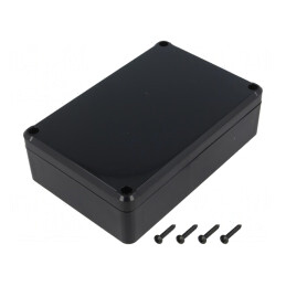 Carcasă universală ABS neagră 80x120x36mm IP55 | Electronic-mag.ro | Componente Electronice