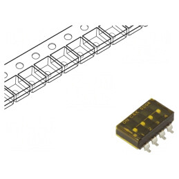 Comutator DIP-SWITCH 4 Secțiuni SMT 0.1A 25VDC | Electronic-mag.ro | Componente Electronice