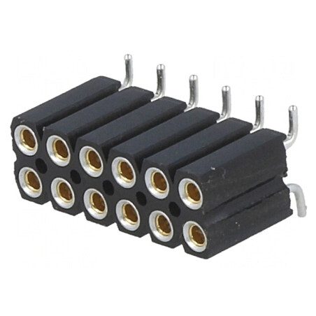 Soclu pini mamă 12 pini 2,54mm aurit SMT 2x6 | Electronic-mag.ro | Componente Electronice