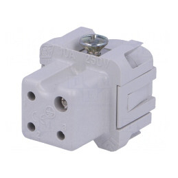 Conector HDC Inserturi Contact Mamă 4 3 PE 10A | Electronic-mag.ro | Componente Electronice