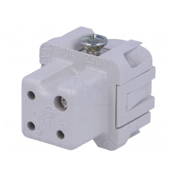 Conector HDC Inserturi Contact Mamă 4 3 PE 10A