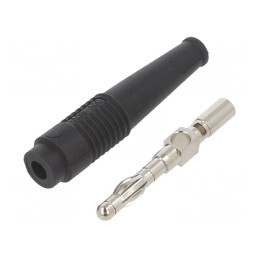 Mufă banană neagră 4mm 32A | Electronic-mag.ro | Componente Electronice