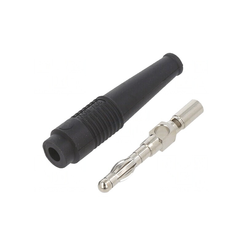 Mufă banană neagră 4mm 32A | Electronic-mag.ro | Componente Electronice