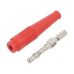 Mufă Banană 4mm 32A Roșie Neizolată | Electronic-mag.ro | Componente Electronice