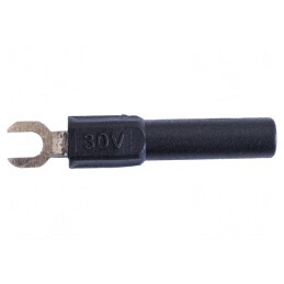 Mufă tip furcă 4mm 60VDC 36A neagră | Electronic-mag.ro | Componente Electronice