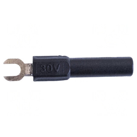 Mufă tip furcă 4mm 60VDC 36A neagră | Electronic-mag.ro | Componente Electronice
