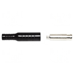 Soclu banană 4mm negru 15A 5kVDC | Electronic-mag.ro | Componente Electronice
