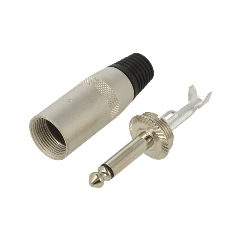 Mufă Jack 6.3mm Mono Tată Argintie | Electronic-mag.ro | Componente Electronice