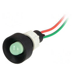 Lampa de control LED verde 24V 13mm | Electronic-mag.ro | Componente Electronice