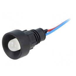 Lampă LED de control albă 12V 13mm IP40 | Electronic-mag.ro | Componente Electronice