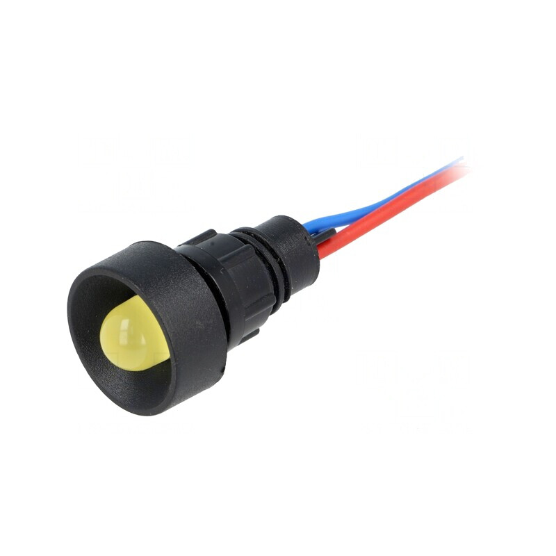 Lampă LED galbenă 12V 12VAC Ø13mm IP40 | Electronic-mag.ro | Componente Electronice