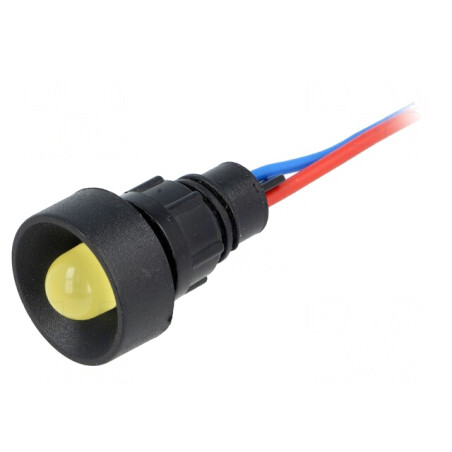 Lampă LED galbenă 12V 12VAC Ø13mm IP40 | Electronic-mag.ro | Componente Electronice