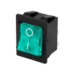 Intrerupator Balansoar Verde 16A 250VAC 20A 28VDC ON-OFF | Electronic-mag.ro | Componente Electronice