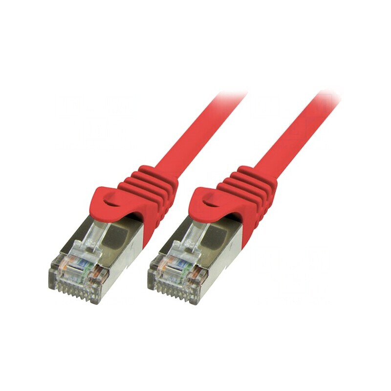 Cablu Patch F/UTP 5e Ecranat 5m Roșu | Electronic-mag.ro | Componente Electronice