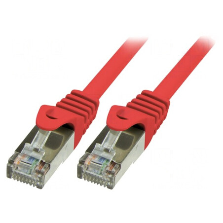 Cablu Patch F/UTP 5e Ecranat 5m Roșu | Electronic-mag.ro | Componente Electronice