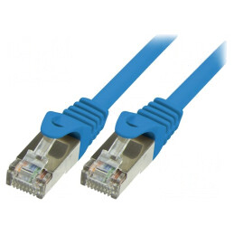 Patch Cord Ethernet Albastru 5m F/UTP Cat 5e Ecranat
