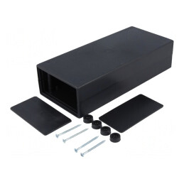 Carcasă polistiren neagră 90x200x49 mm | Electronic-mag.ro | Componente Electronice