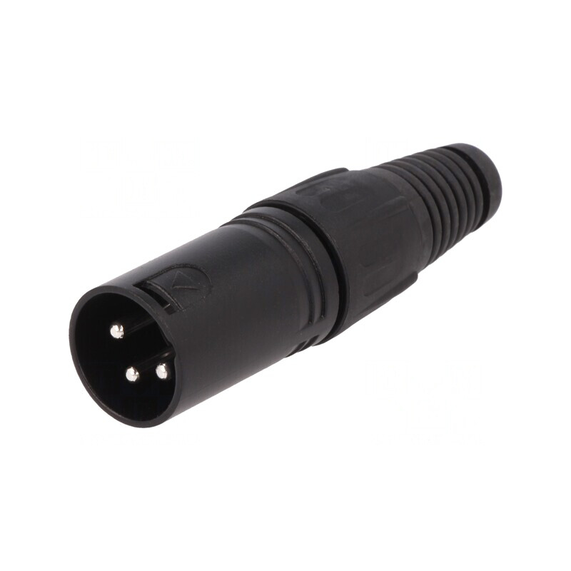 Mufă XLR 3-PIN Tată Argintată Neagră | Electronic-mag.ro | Componente Electronice