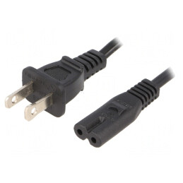 Cablu Alimentare 1.8m IEC C7 - NEMA 1-15 2x0.75mm2 | Electronic-mag.ro | Componente Electronice