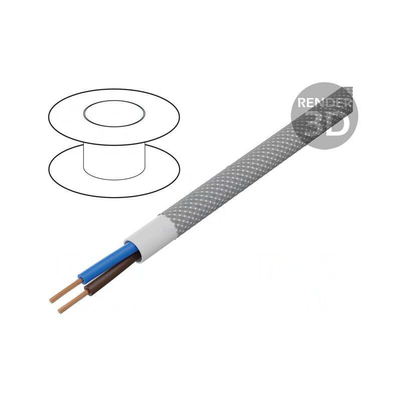 Cablu electric textil gri 2x0.5mm2 50m | Electronic-mag.ro | Componente Electronice Cablu electric textil gri 2x0.5mm2 50m | Electronic-mag.ro | Componente Electronice