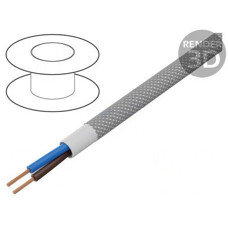 Cablu electric textil gri 2x0.5mm2 50m | Electronic-mag.ro | Componente Electronice
