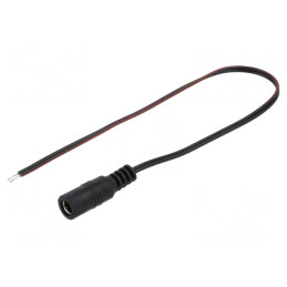 Cablu Alimentare DC 5,5/2,1 0,25m Negru | Electronic-mag.ro | Componente Electronice