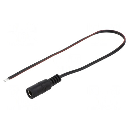 Cablu Alimentare DC 5,5/2,1 0,25m Negru | Electronic-mag.ro | Componente Electronice