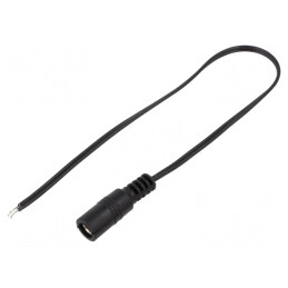 Cablu Alimentare DC Negru 0,25m 2x0,35mm2 | Electronic-mag.ro | Componente Electronice