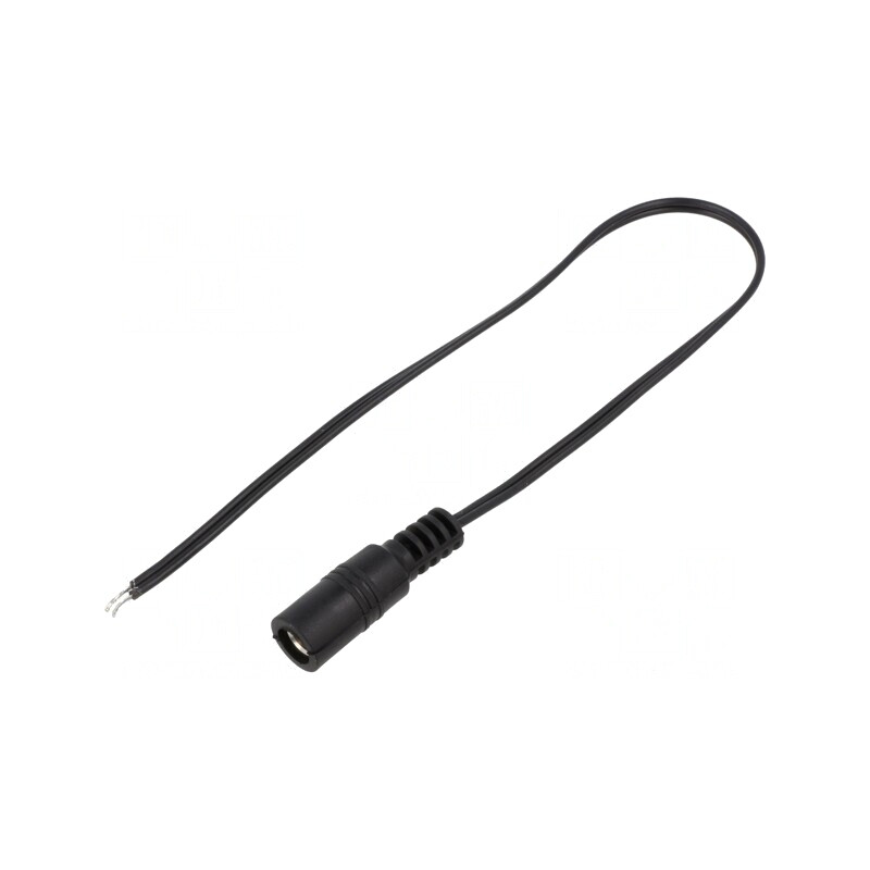 Cablu Alimentare DC Negru 0,25m 2x0,35mm2 | Electronic-mag.ro | Componente Electronice