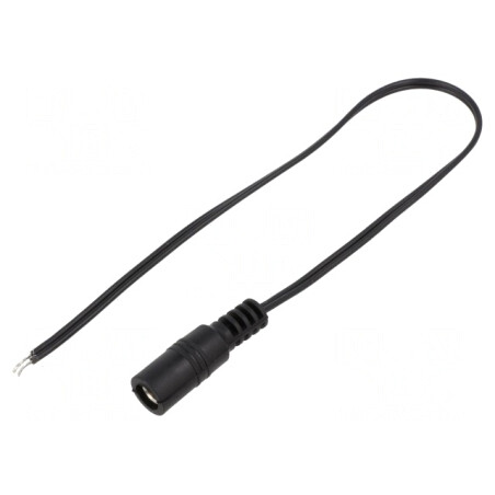 Cablu Alimentare DC Negru 0,25m 2x0,35mm2 | Electronic-mag.ro | Componente Electronice