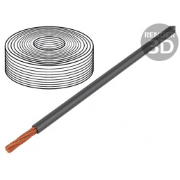 Cablu electric gri 1x2,5mm2 Cu PVC 450/750V