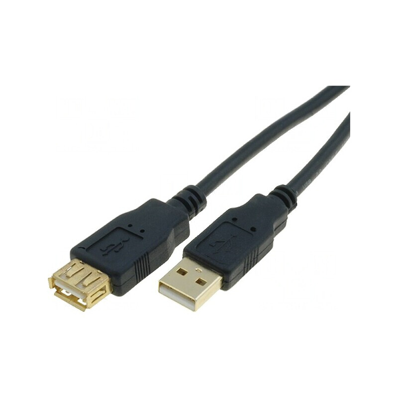Cablu USB 2.0 A-A 3m Negru Aurit | Electronic-mag.ro | Componente Electronice Cablu USB 2.0 A-A 3m Negru Aurit | Electronic-mag.ro | Componente Electronice