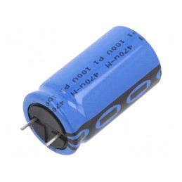 Condensator electrolitic THT 470uF 100V Ø18x31mm | Electronic-mag.ro | Componente Electronice