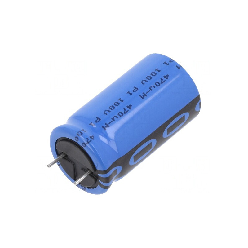 Condensator electrolitic THT 470uF 100V Ø18x31mm | Electronic-mag.ro | Componente Electronice