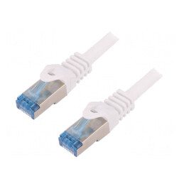 Patch cord S/FTP Cat6a Cu LSZH Alb 1,5m | Electronic-mag.ro | Componente Electronice