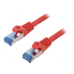Patch Cord Ethernet S/FTP Cat6a LSZH Roșu 1.5m | Electronic-mag.ro | Componente Electronice
