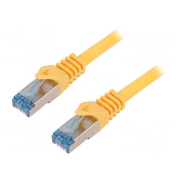 Patch cord S/FTP 6a Cu LSZH galben 1,5m | Electronic-mag.ro | Componente Electronice