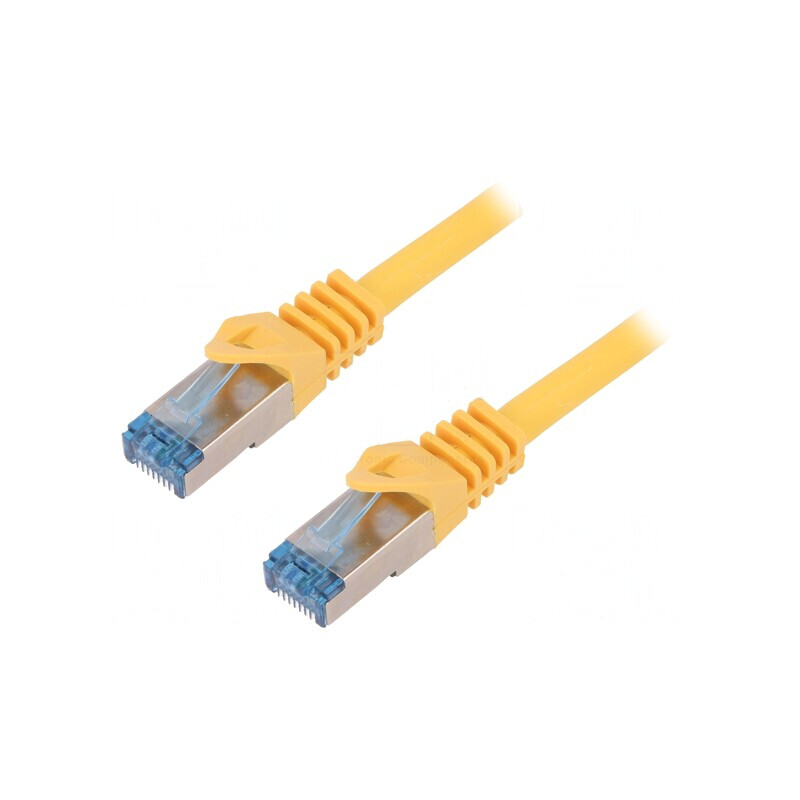 Patch cord S/FTP 6a Cu LSZH galben 1,5m | Electronic-mag.ro | Componente Electronice