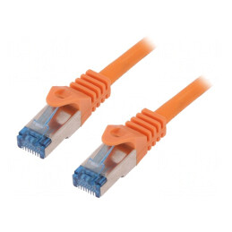 Patch cord S/FTP Cat6a LSZH 1.5m Portocaliu | Electronic-mag.ro | Componente Electronice