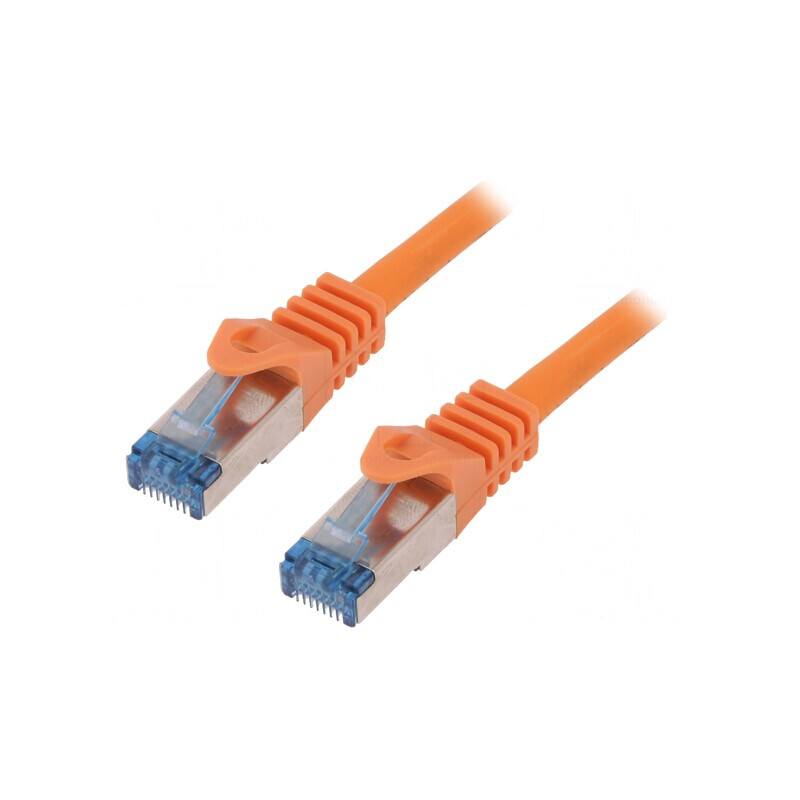 Patch cord S/FTP Cat6a LSZH 1.5m Portocaliu | Electronic-mag.ro | Componente Electronice