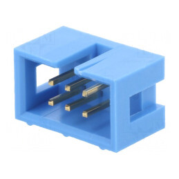 Soclu IDC tată 6 pini THT aurit 2,54mm 2x3 | Electronic-mag.ro | Componente Electronice