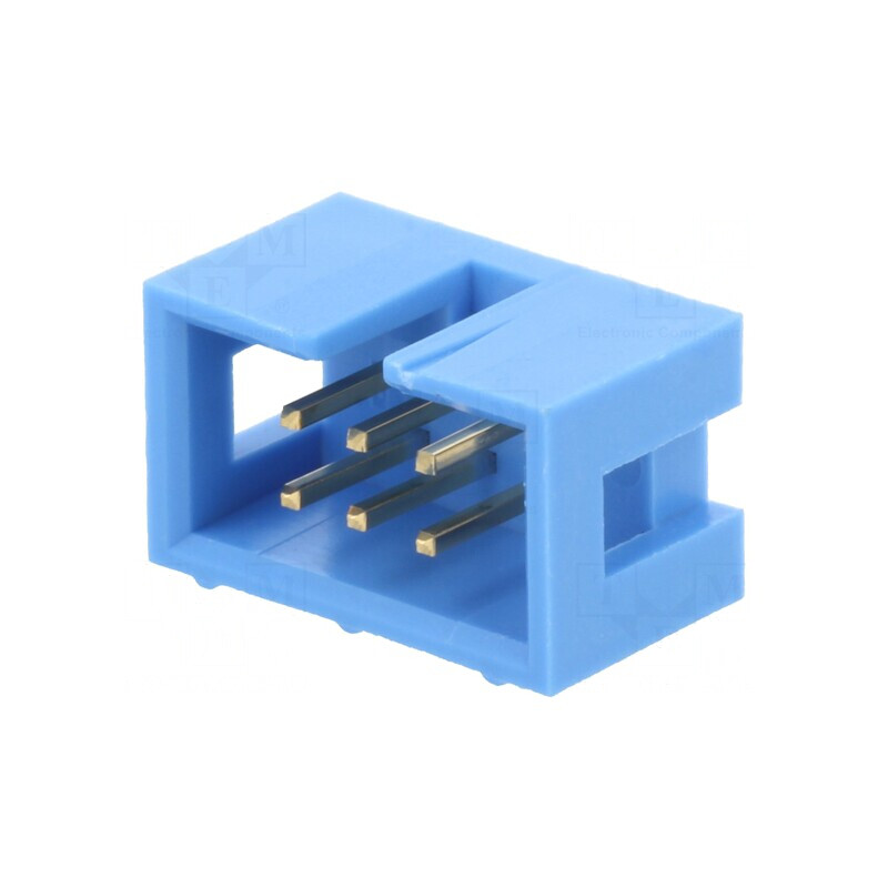 Soclu IDC tată 6 pini THT aurit 2,54mm 2x3 | Electronic-mag.ro | Componente Electronice