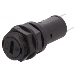 Clemă Siguranțe 10A 5x20mm Pe Panou Neagră 250V | Electronic-mag.ro | Componente Electronice