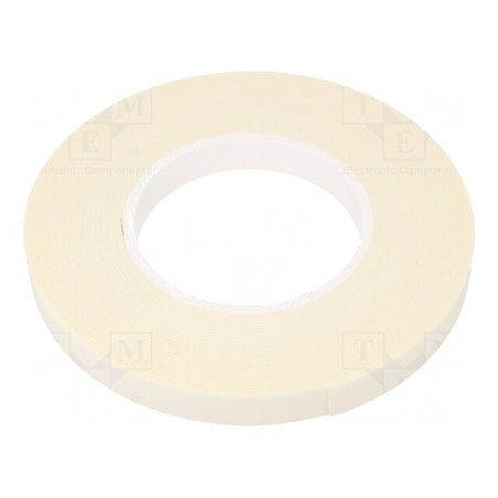 Bandă dublu adezivă albă 15mm x 11m x 1mm | Electronic-mag.ro | Componente Electronice