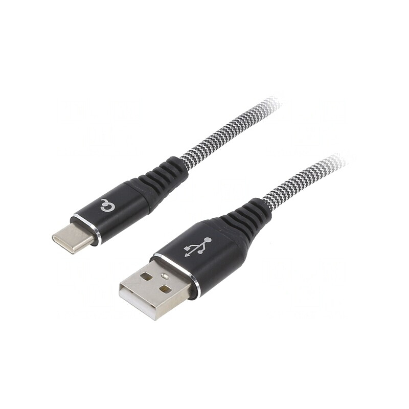 Cablu USB 2.0 USB-A la USB-C Aurit 1m Negru 480Mbps | Electronic-mag.ro | Componente Electronice Cablu USB 2.0 USB-A la USB-C Aurit 1m Negru 480Mbps | Electronic-mag.ro | Componente Electronice